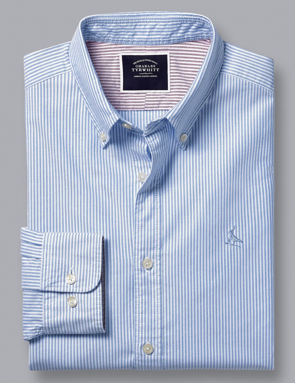 Slim Fit Pure Cotton Striped Oxford Shirt image 1
