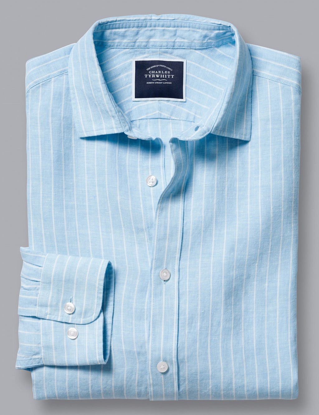 Slim Fit Pure Linen Striped Shirt image 1