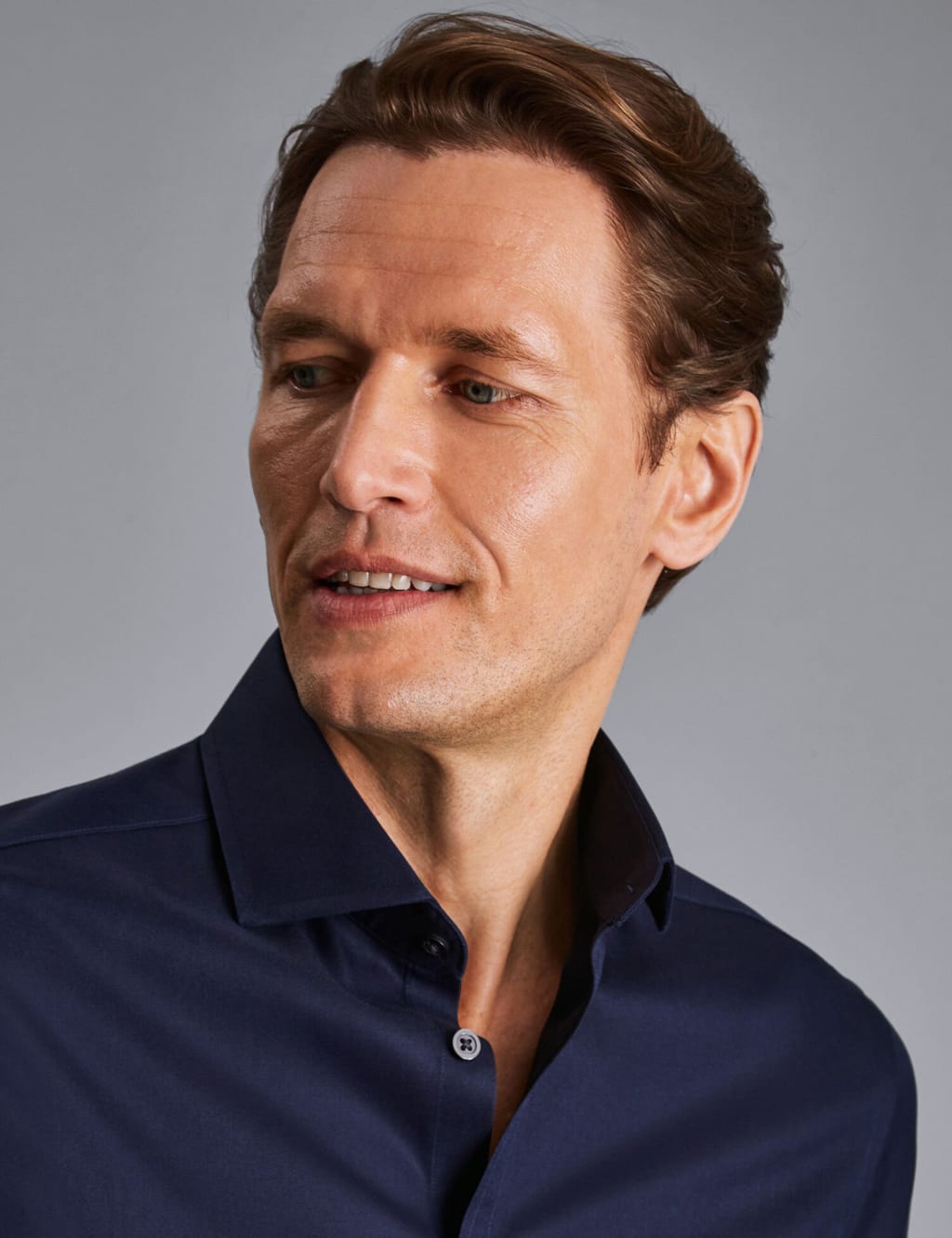 Slim Fit Non Iron Pure Cotton Twill Shirt image 2