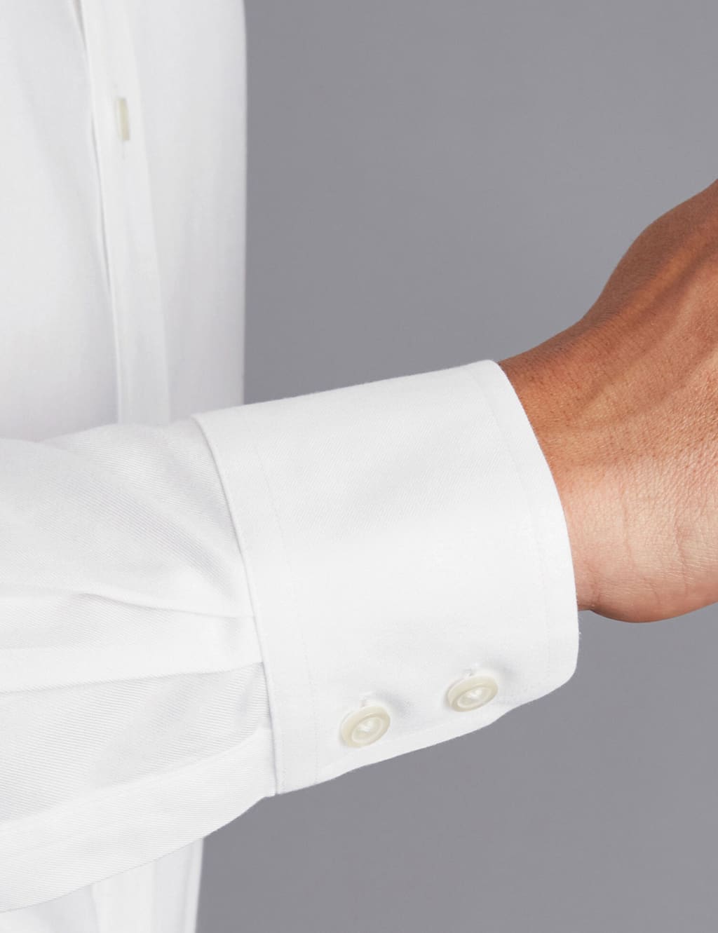 Slim Fit Non Iron Pure Cotton Twill Shirt image 3