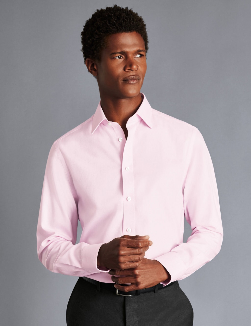 Slim Fit Non Iron Pure Cotton Oxford Shirt image 1