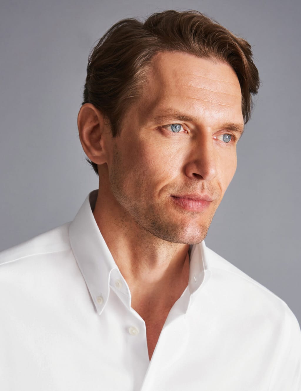 Slim Fit Non Iron Pure Cotton Oxford Shirt image 3