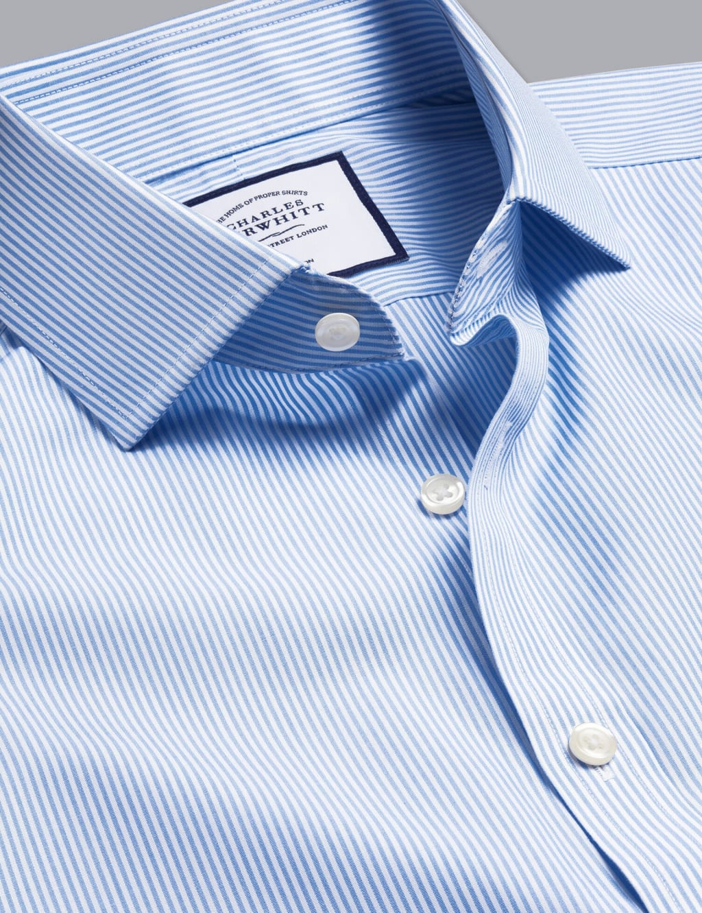Slim Fit Non Iron Pure Cotton Striped Shirt image 4