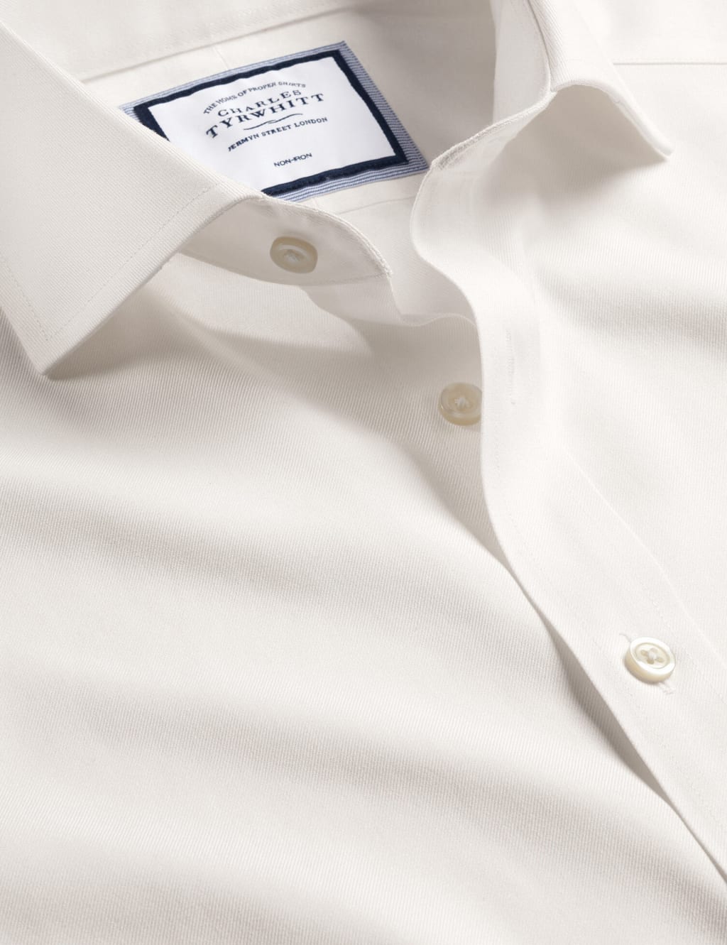 Slim Fit Non Iron Pure Cotton Twill Shirt image 4