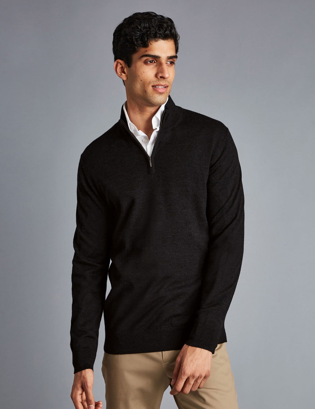 Pure Merino Wool Half Zip Jumper image 1