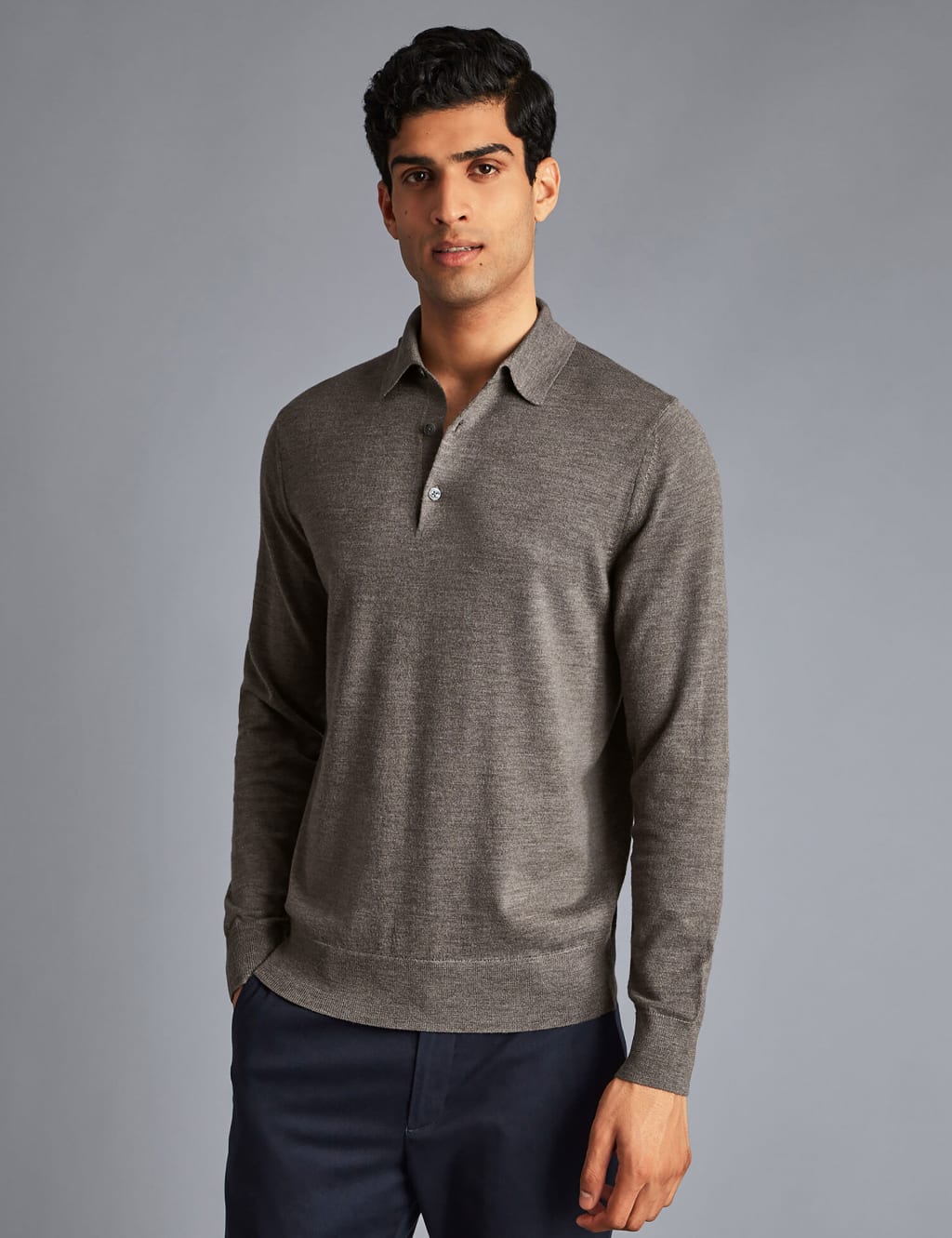 Pure Merino Wool Polo Neck Jumper image 1