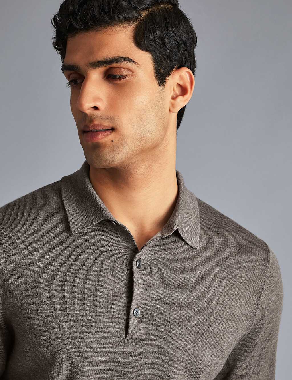 Pure Merino Wool Polo Neck Jumper image 2
