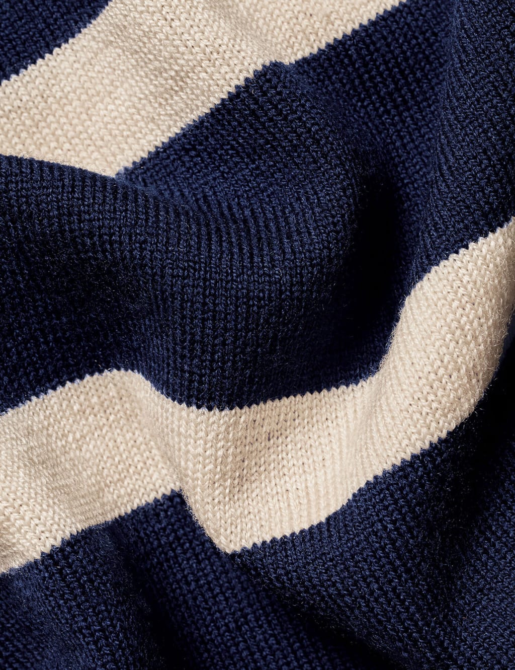 Pure Merino Wool Striped Crew Neck Jumper image 3