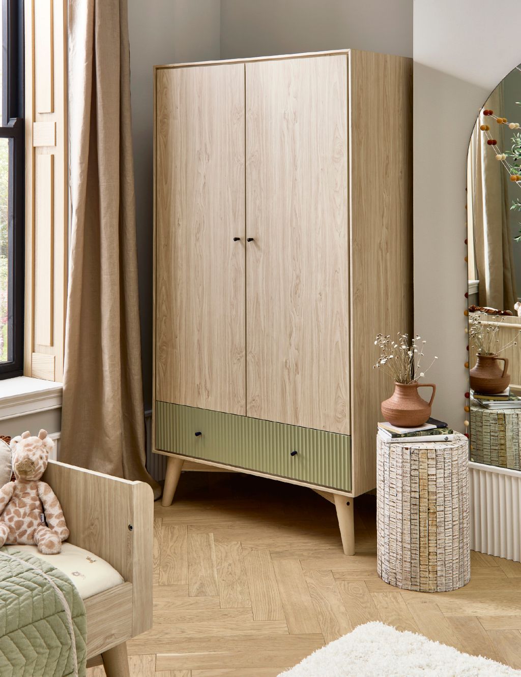 Coxley 3 Piece Cotbed Range with Dresser and Wardrobe image 6