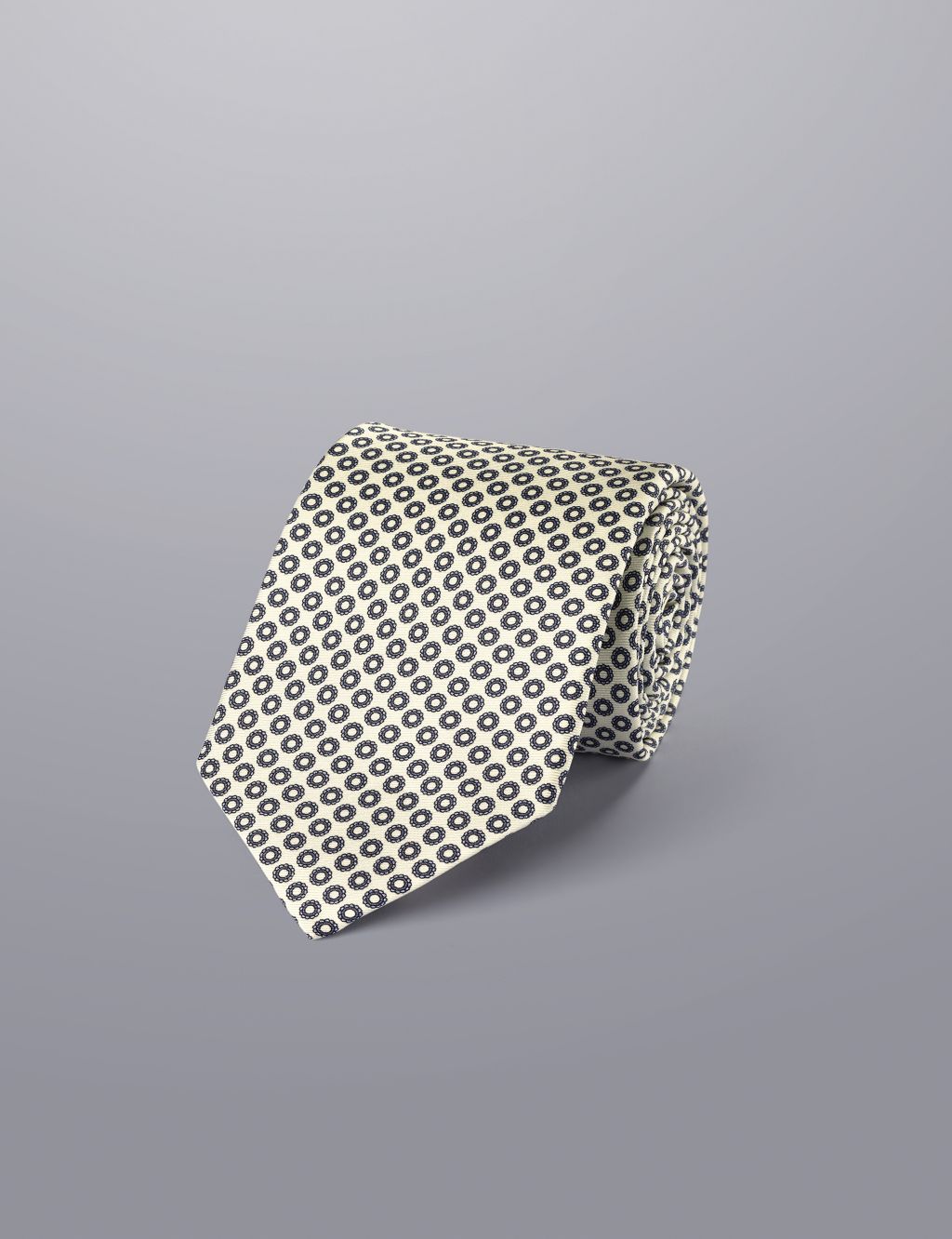 Printed Geometric Pure Silk Tie
