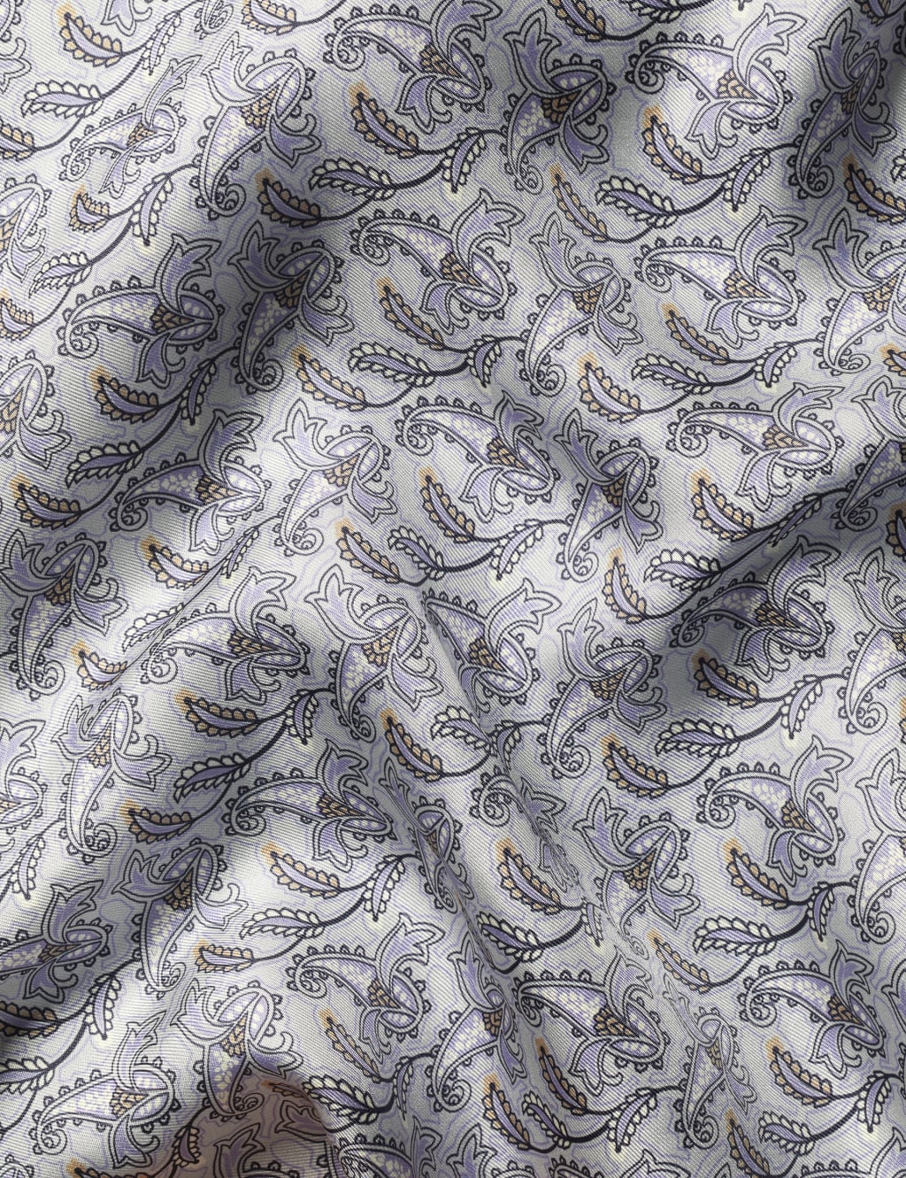 Printed Paisley Pure Silk Pocket Square image 3