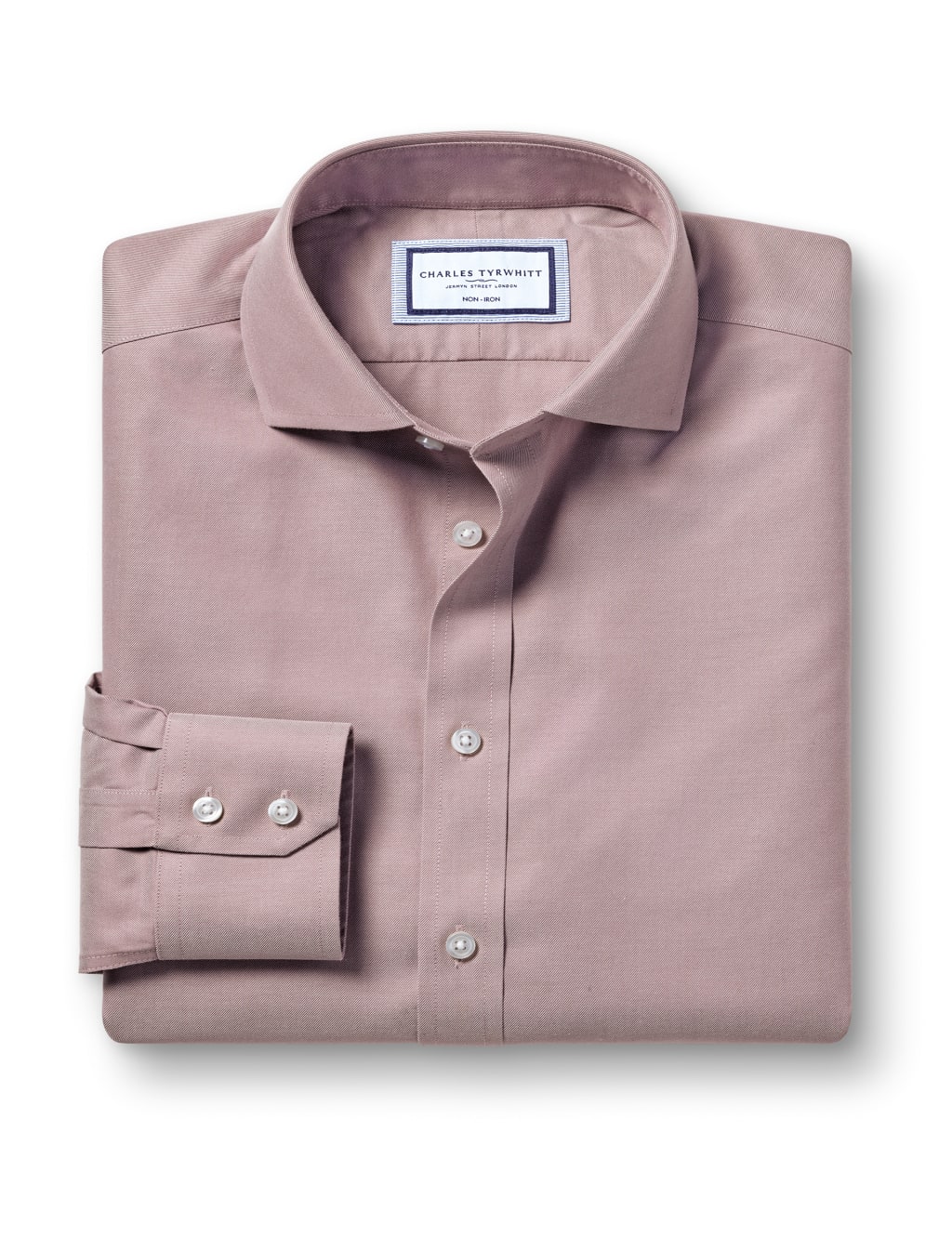 Slim Fit Non Iron Pure Cotton Twill Shirt image 2