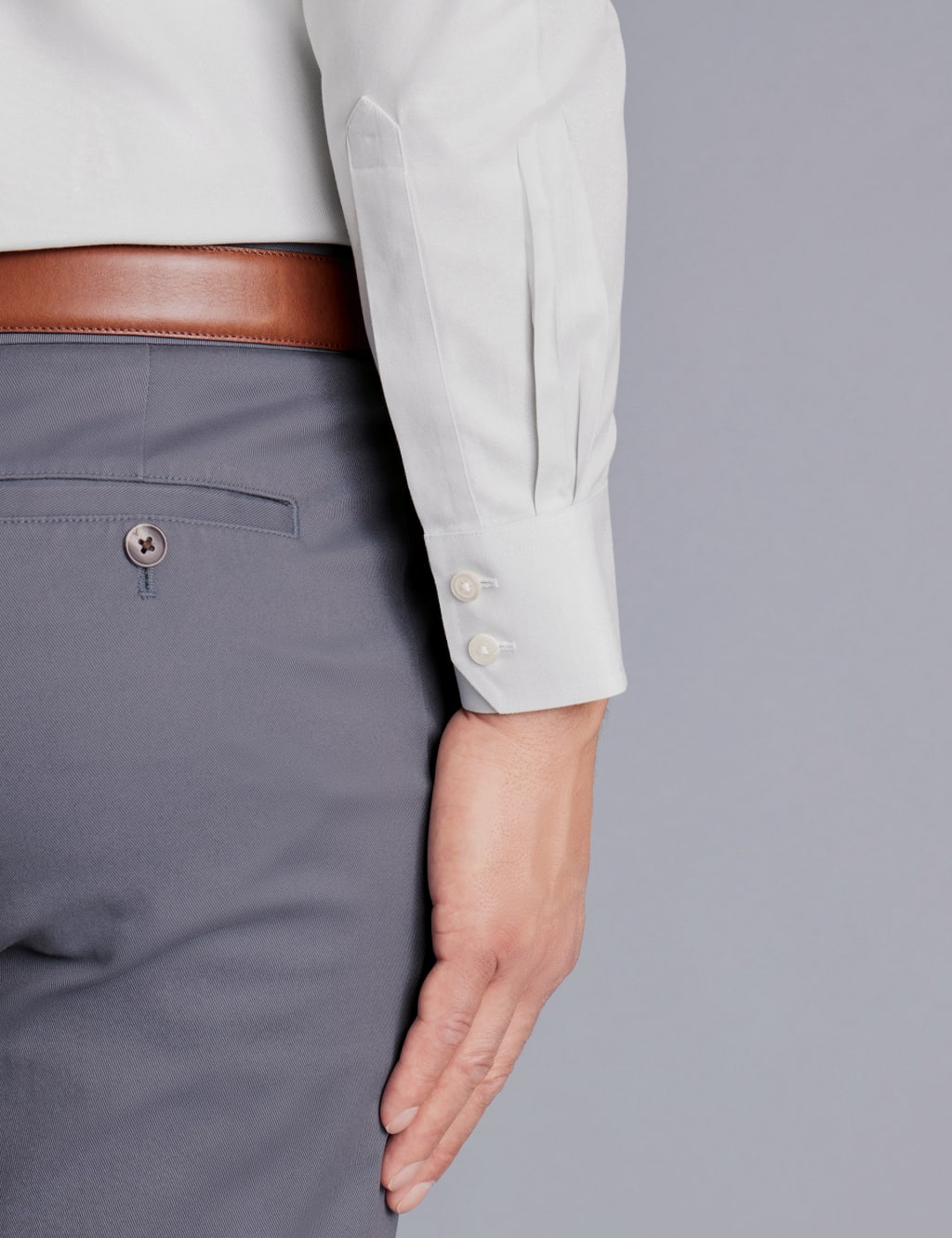 Slim Fit Non Iron Pure Cotton Twill Shirt image 4
