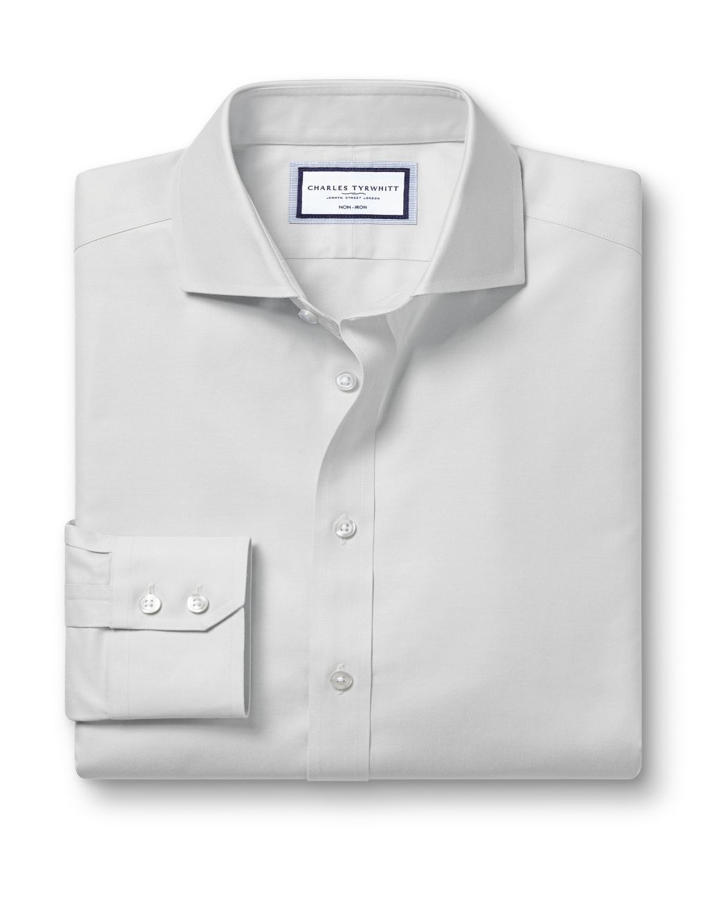 Slim Fit Non Iron Pure Cotton Twill Shirt image 2