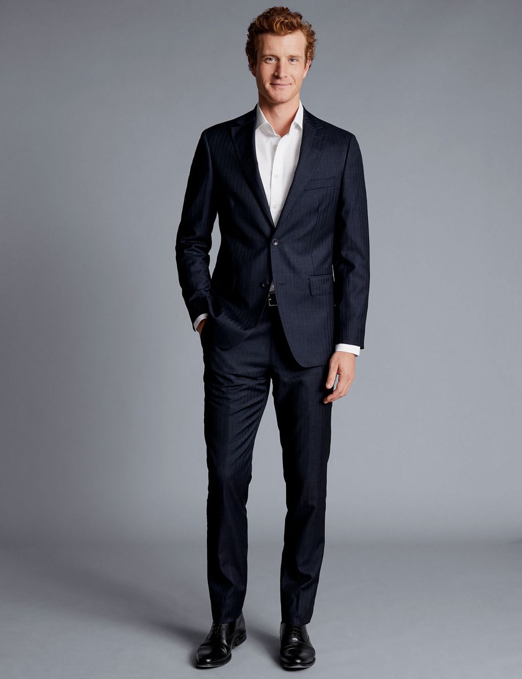 Slim Fit Pure Wool Stripe Suit Jacket image 1