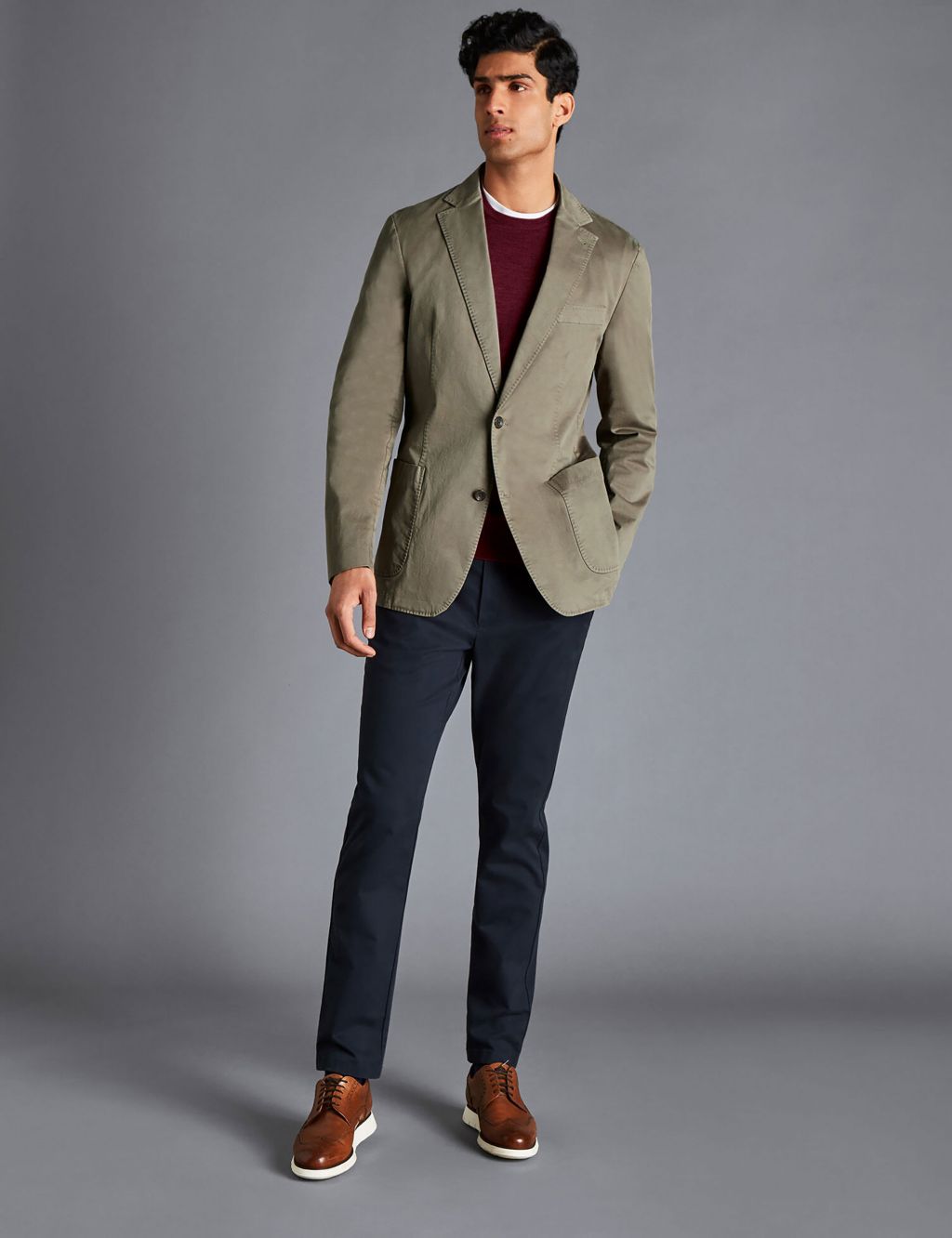 Slim Fit Cotton Rich Stretch Suit Jacket