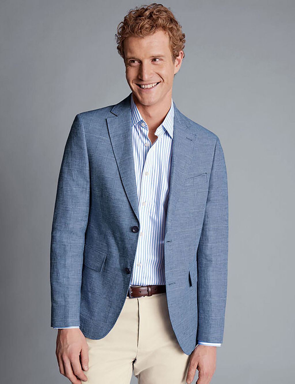 Slim Fit Linen Blend Suit Jacket image 2