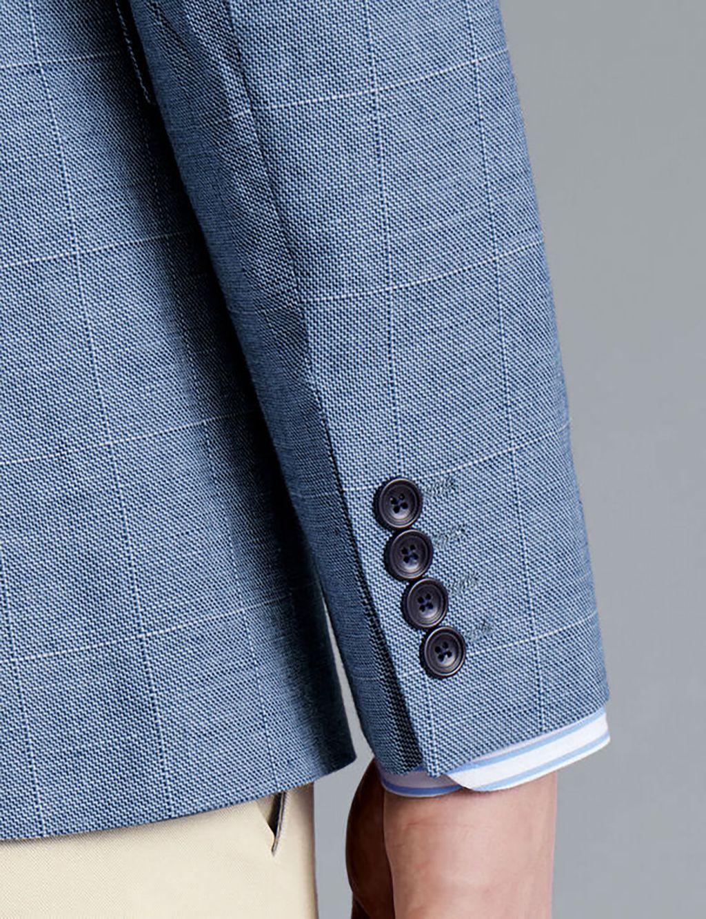 Slim Fit Linen Blend Suit Jacket image 3