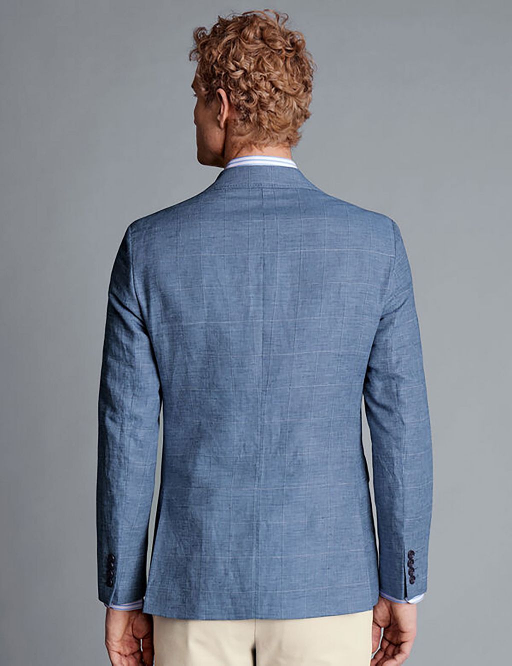 Slim Fit Linen Blend Suit Jacket image 4