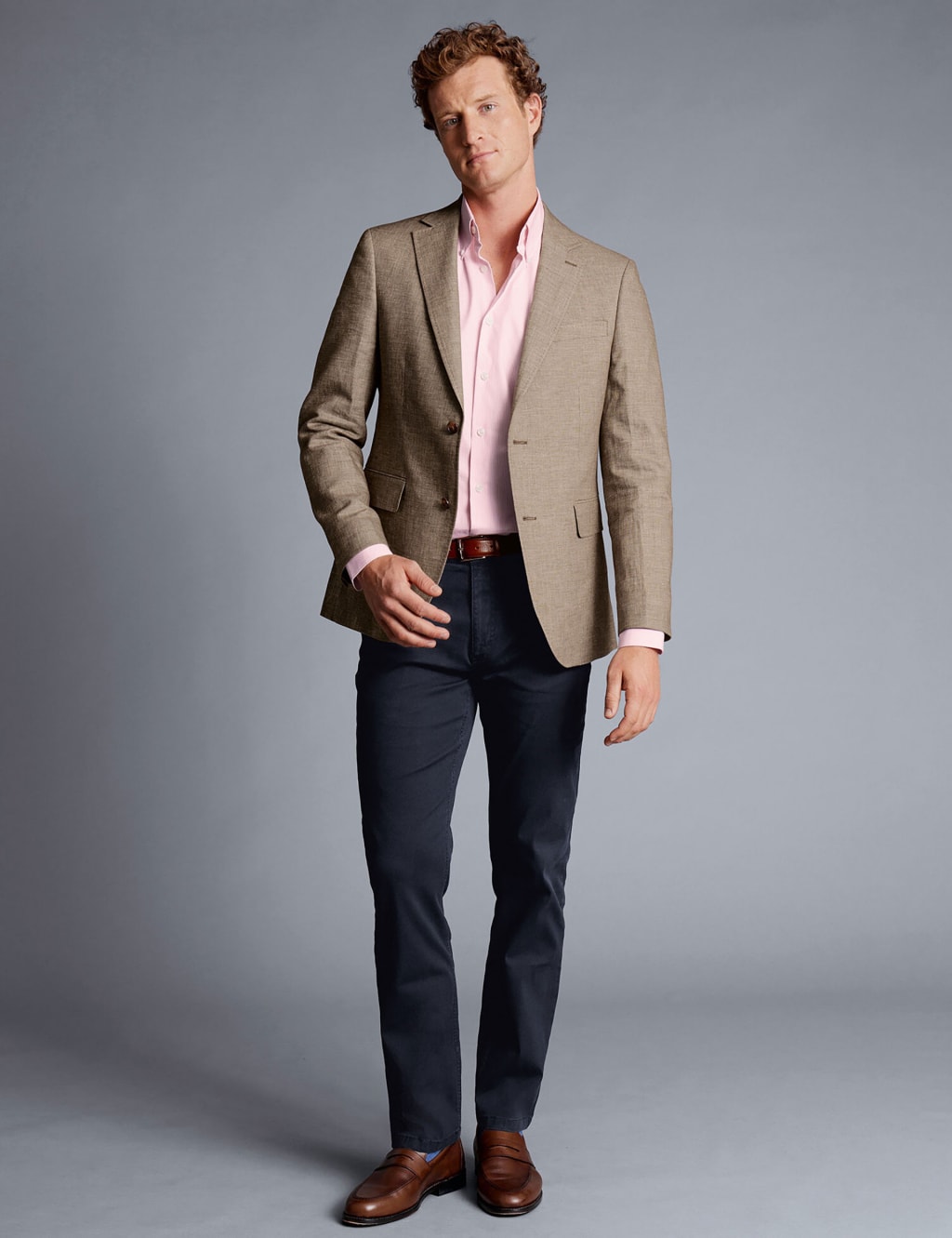 Slim Fit Linen Blend Suit Jacket image 1