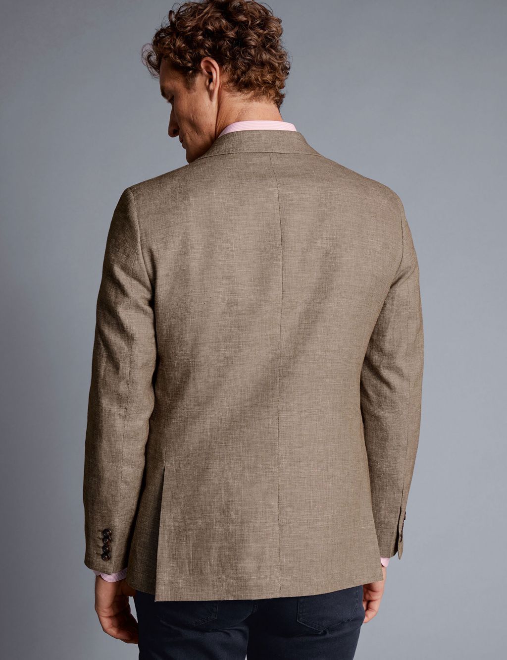 Slim Fit Linen Blend Suit Jacket image 4