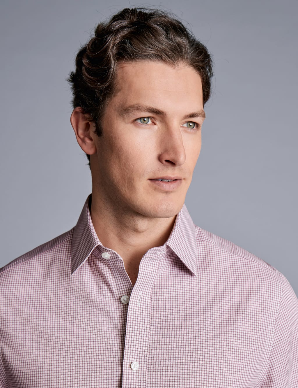 Slim Fit Non Iron Pure Cotton Check Shirt image 3