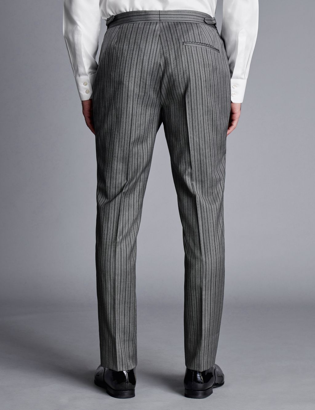 Slim Fit Pure Wool Stripe Trousers image 2