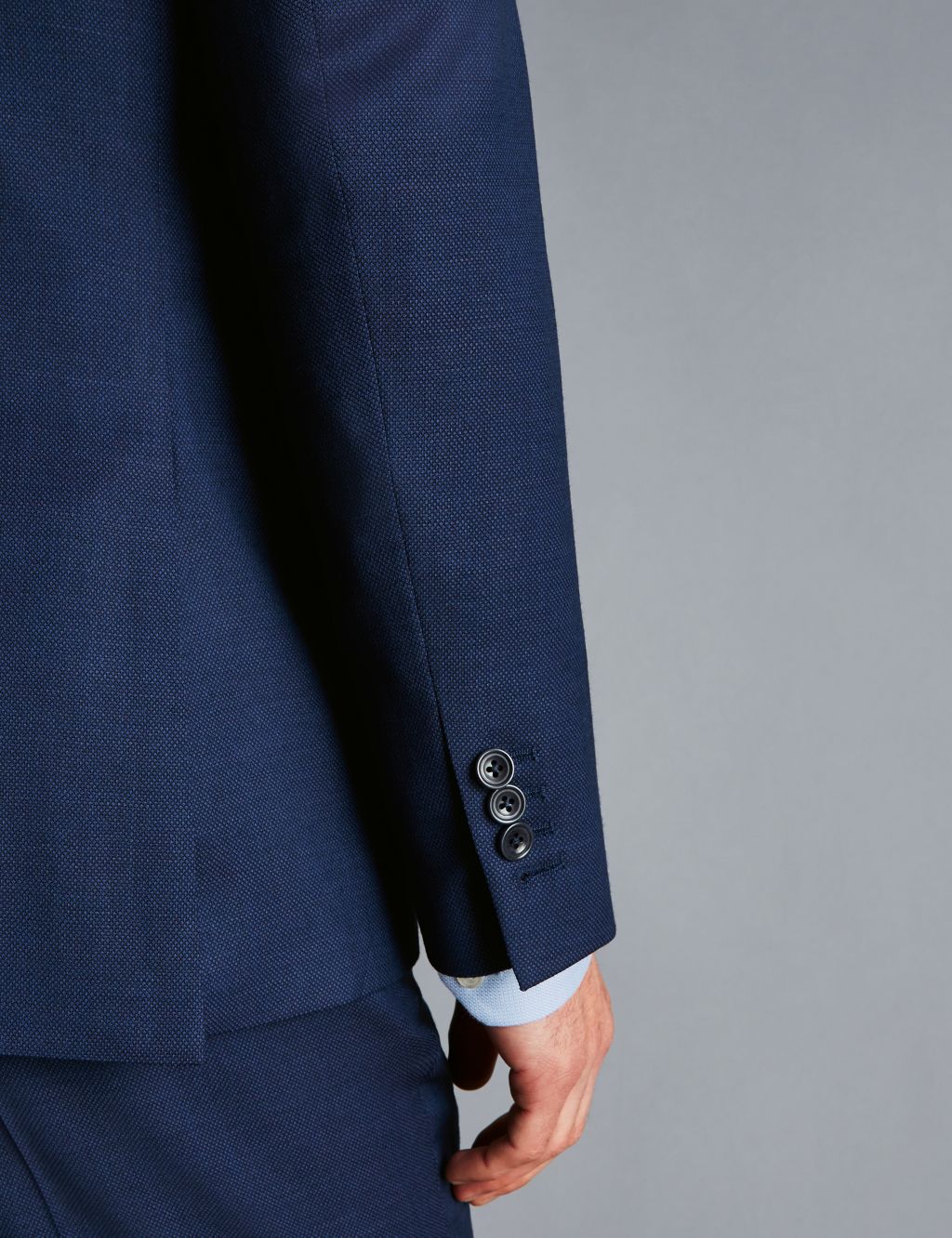 Slim Fit Super 120s Wool Textured Suit Jacket image 4