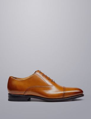 Charles Tyrwhitt Mens Leather Oxford Shoes - 8 - Tan, Tan