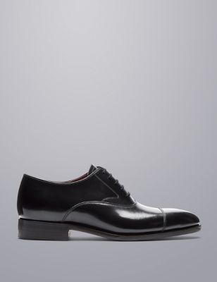 Charles Tyrwhitt Mens Leather Oxford Shoes - 7 - Black, Black