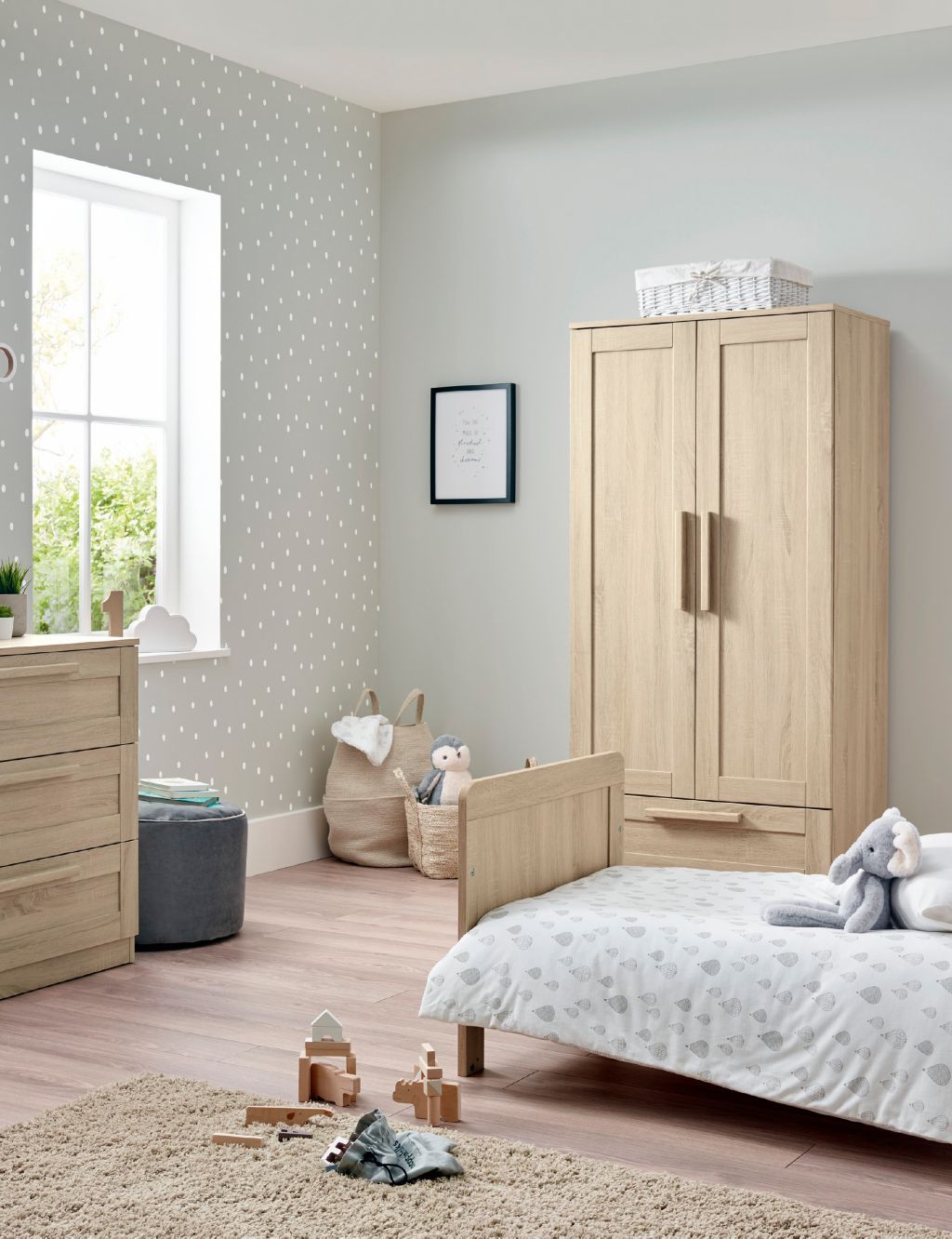 Atlas 3 Piece Cotbed Range with Dresser and Wardrobe image 3