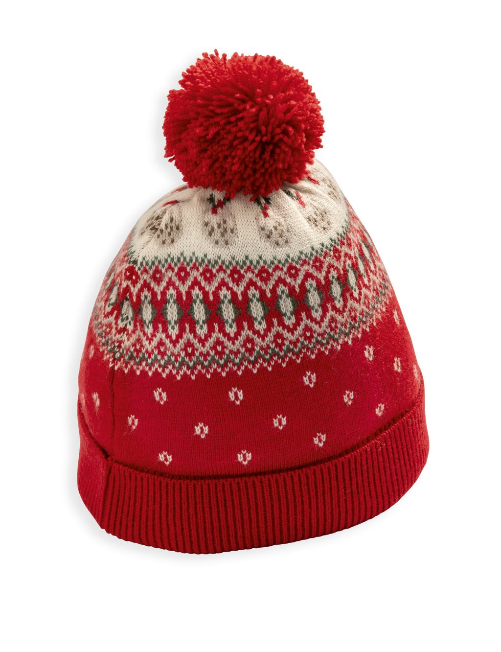 Fairisle Christmas Knitted Hat (0-3 Yrs) image 1