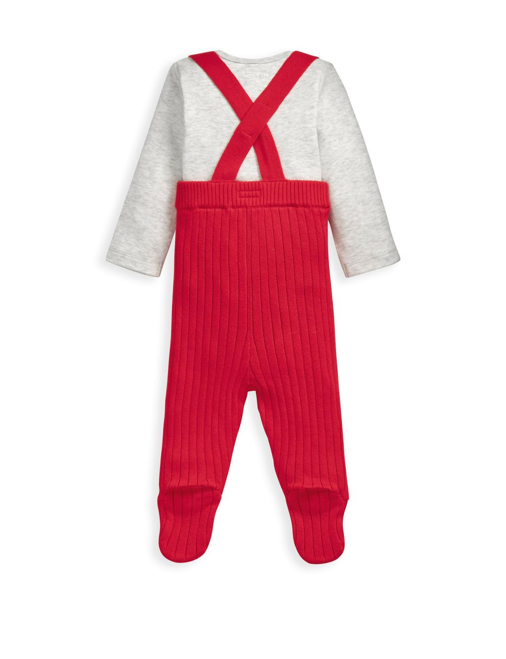 Santa Baby Christmas Bodysuit & Dungaree Set (0-1 Yrs) image 3