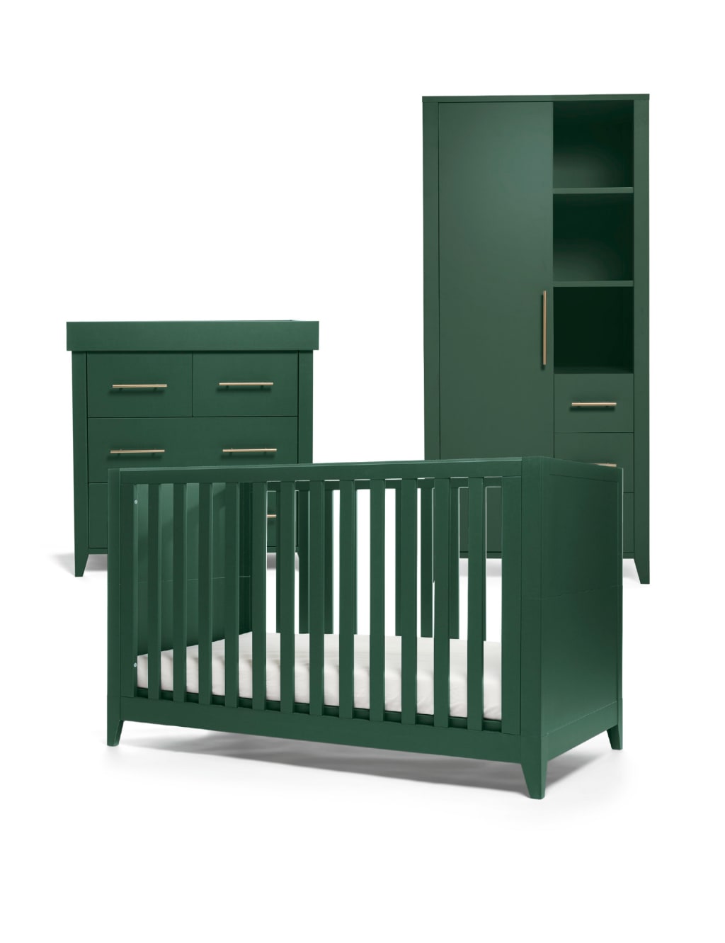 Melfi 3 Piece Cotbed Range with Dresser and Wardrobe