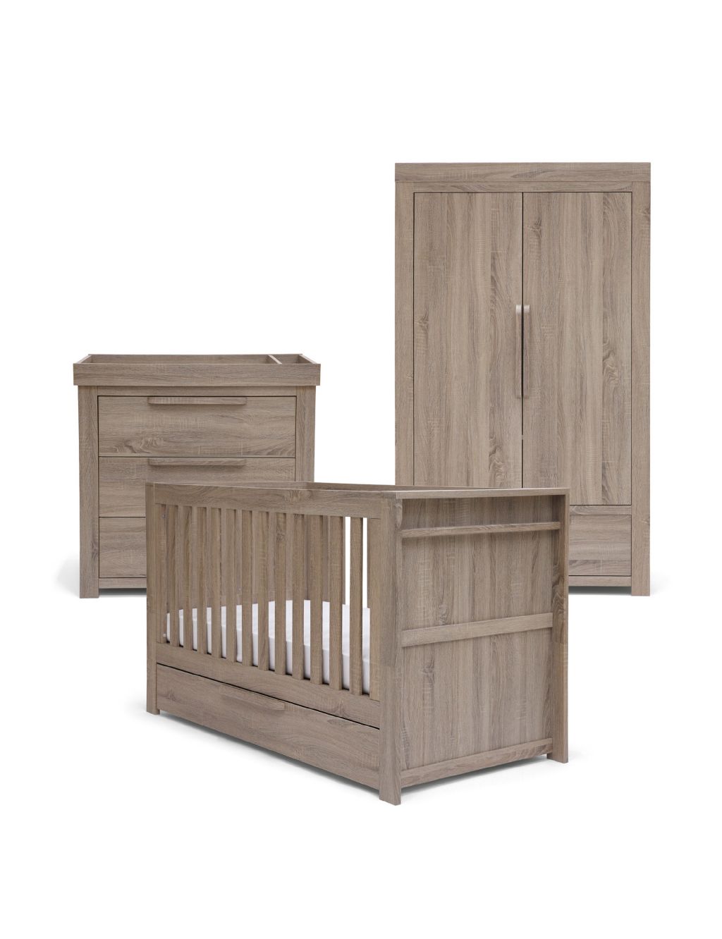 Franklin 3 Piece Cotbed Range with Dresser and Wardrobe