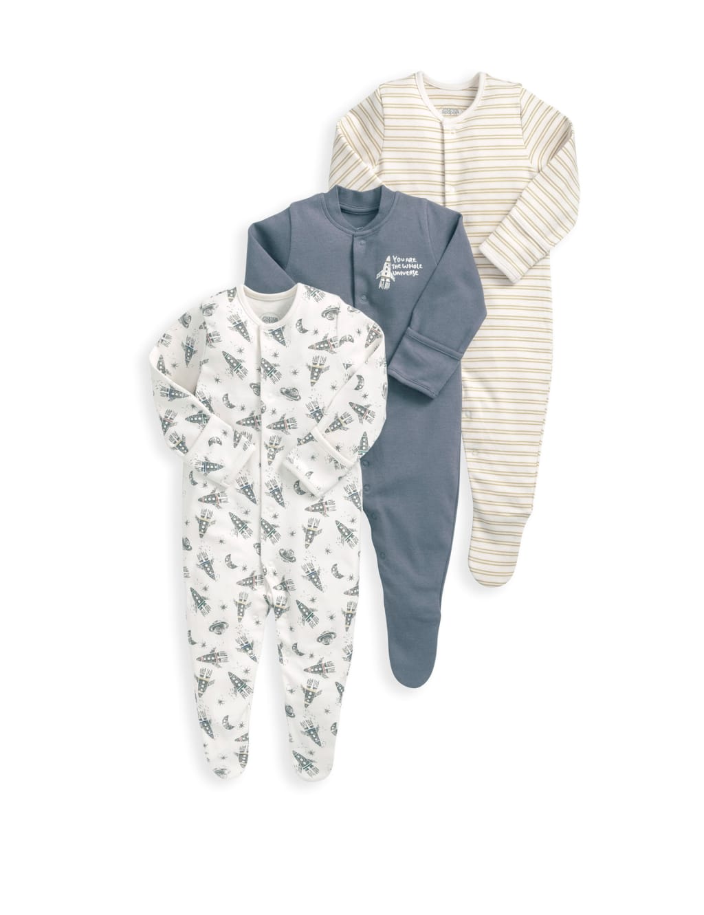 3pk Universe Sleepsuits (7lbs-2 Yrs) image 1