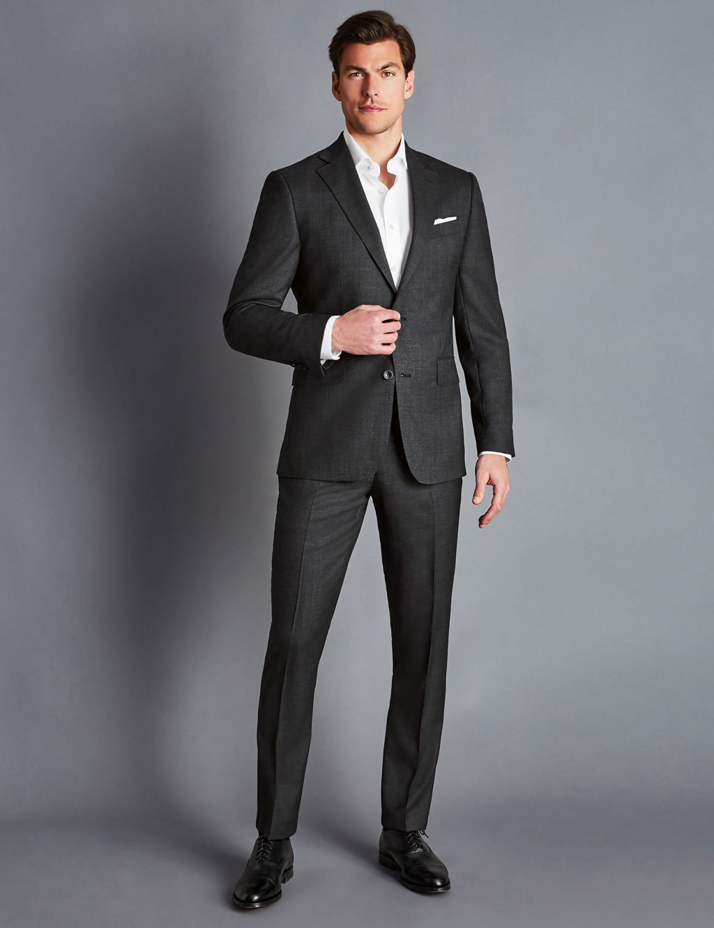 Slim Fit Super 120s Wool Suit Trousers image 1