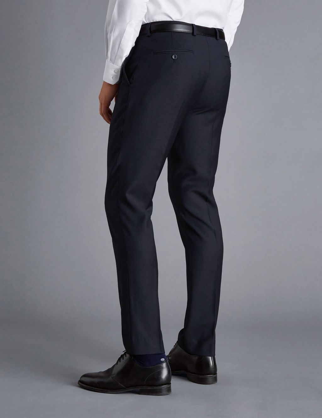 Slim Fit Pure Wool Twill Suit Trousers image 3