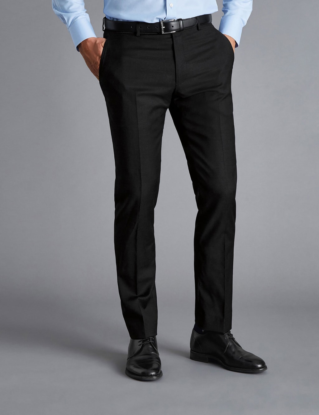 Slim Fit Pure Wool Twill Suit Trousers image 2