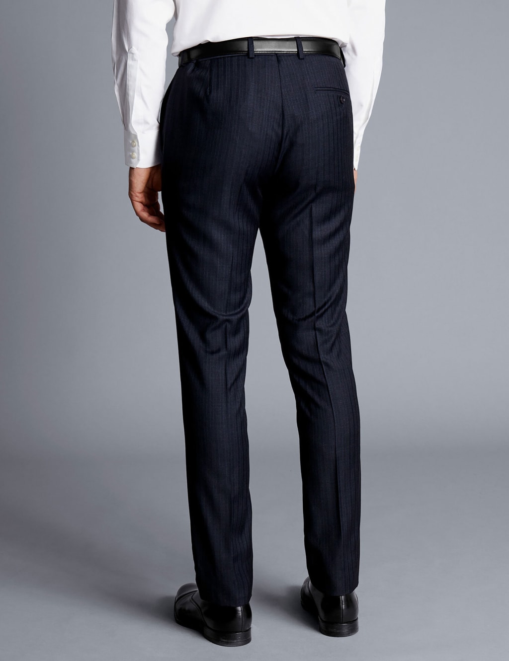 Slim Fit Pure Wool Stripe Suit Trousers image 2
