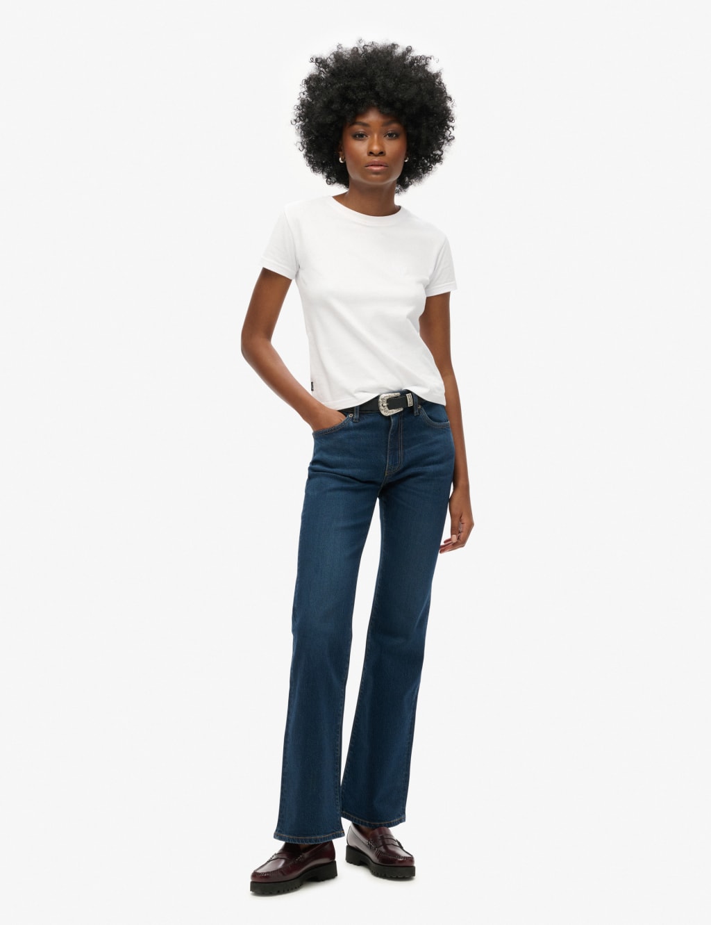 Mid Rise Slim Flare Jeans image 2