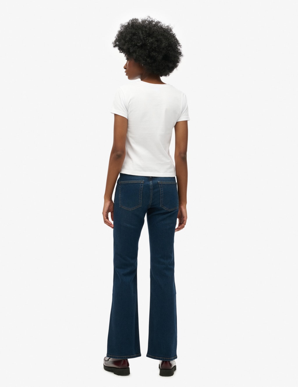 Mid Rise Slim Flare Jeans image 4