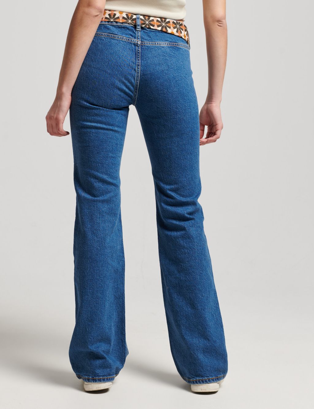 Button Front Flared Jeans image 4