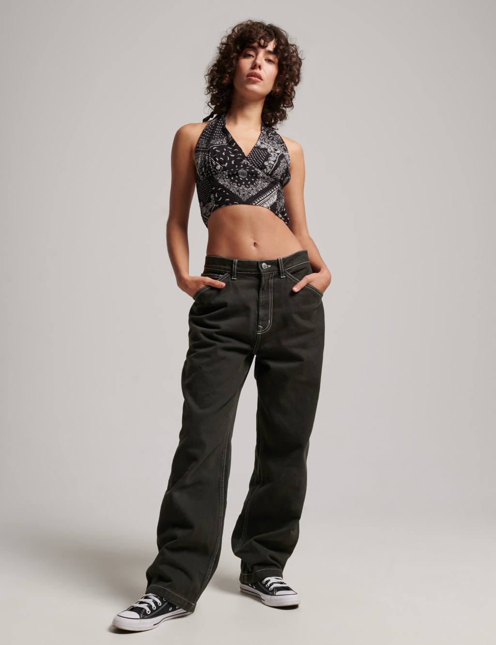 Mid Rise Wide Leg Jeans image 1