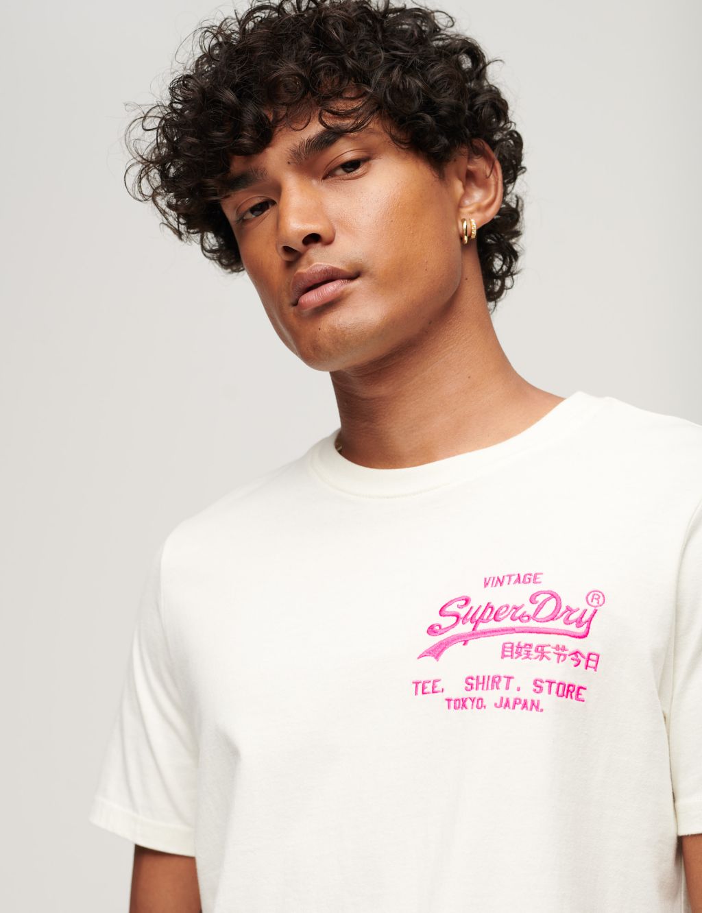 Slim Fit Pure Cotton Logo Crew Neck T-Shirt image 4