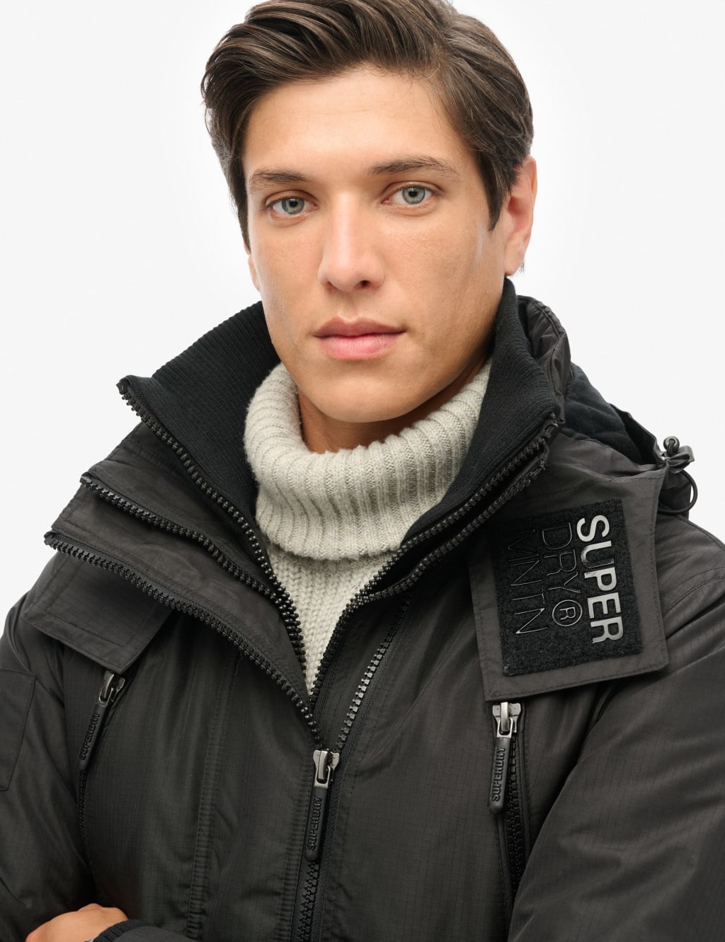 Hooded Padded Double Collar Anorak image 3