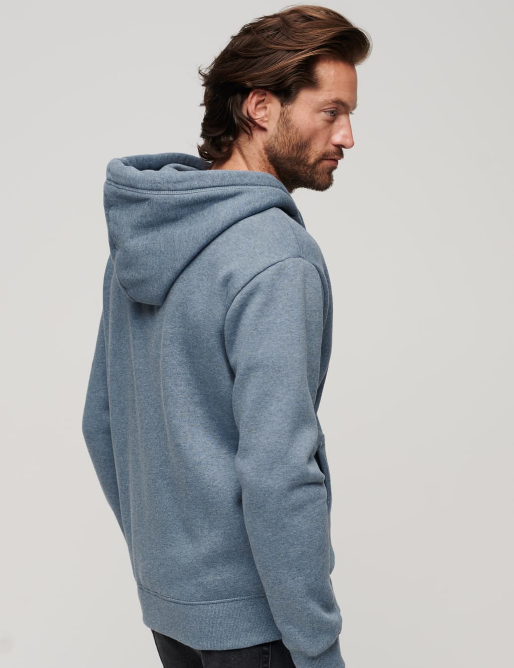 Slim Fit Cotton Rich Zip Up Hoodie image 4