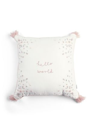 Mamas & Papas Welcome To The World Cushion - Pink, Pink