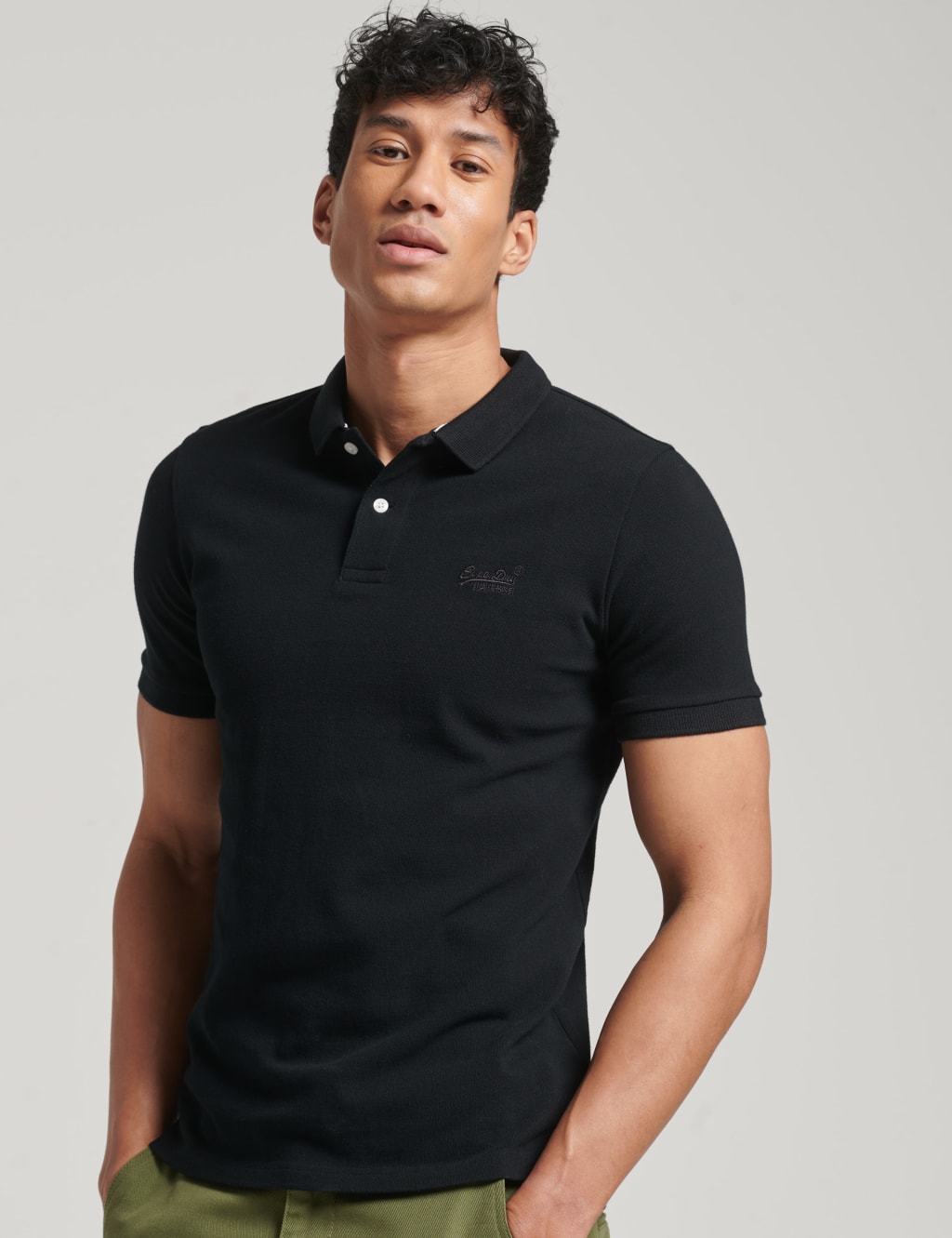 Relaxed fit polo top