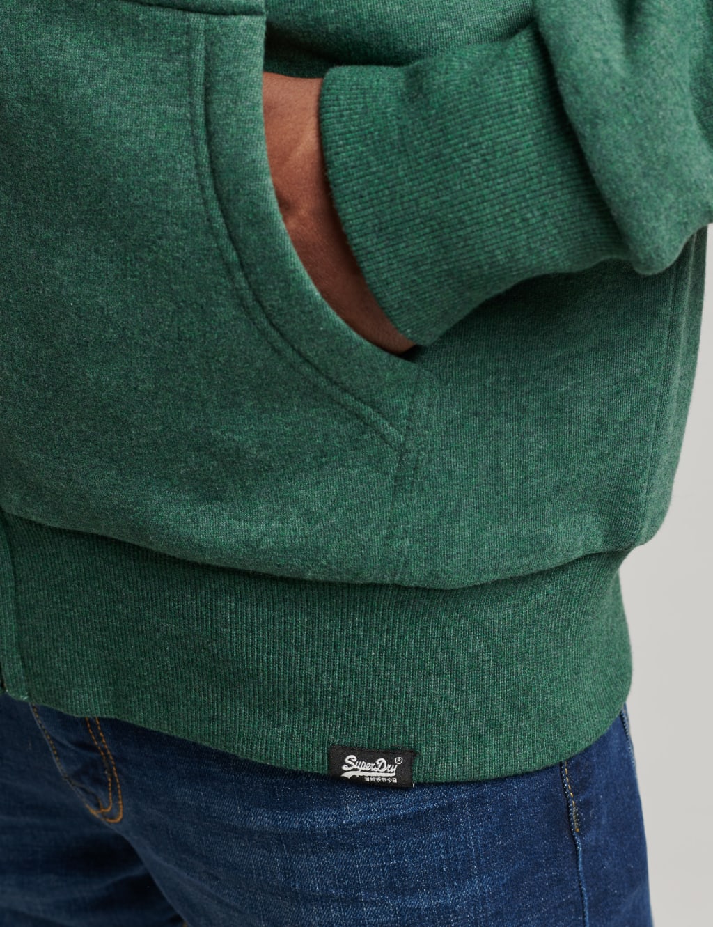 Slim Fit Cotton Rich Zip Up Hoodie image 4